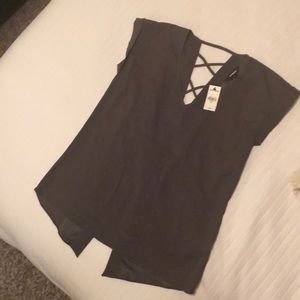 Express gray short sleeve